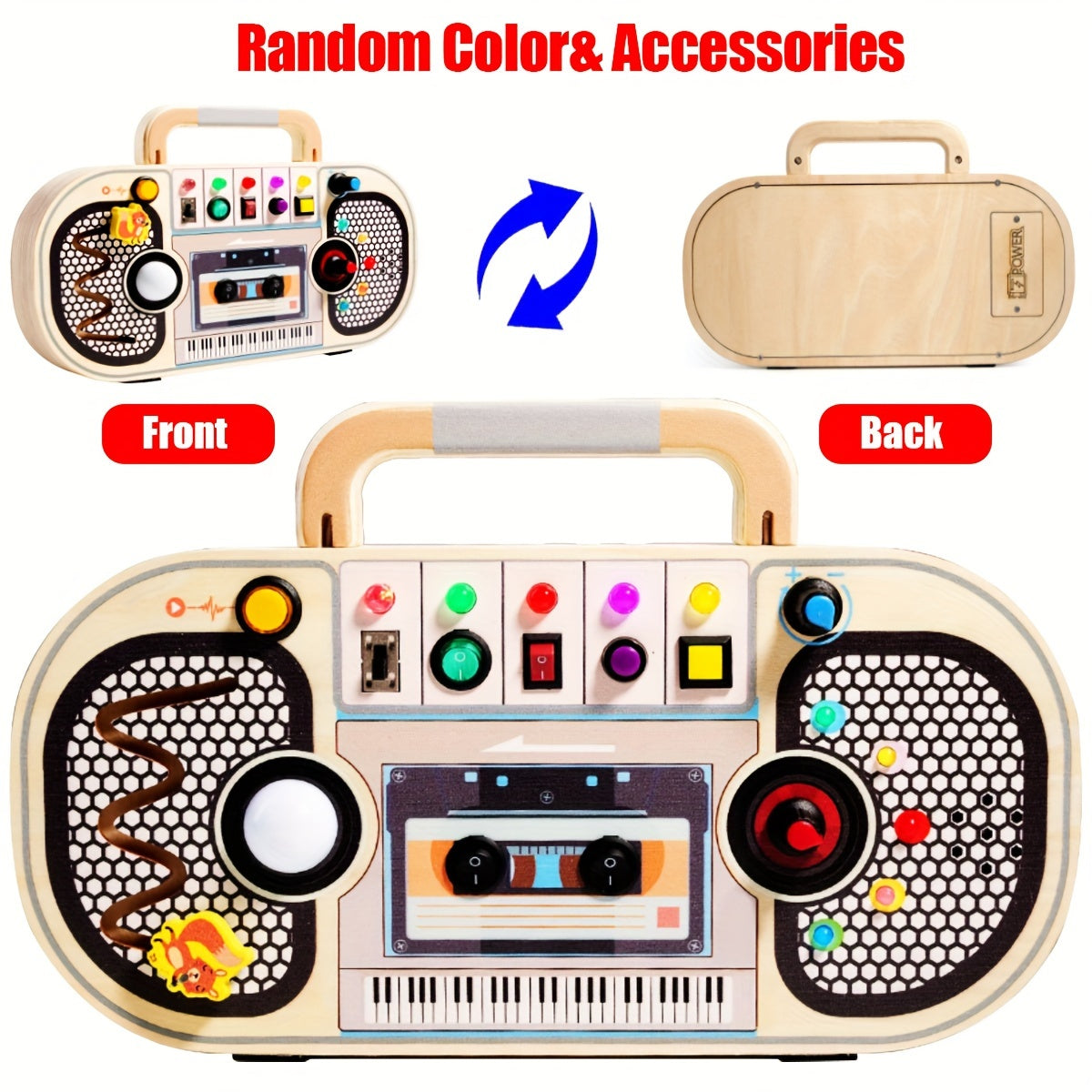 PlayGlow™ – Interactieve Houten Activiteitentafel – Educatief & Sensorisch Speelplezier