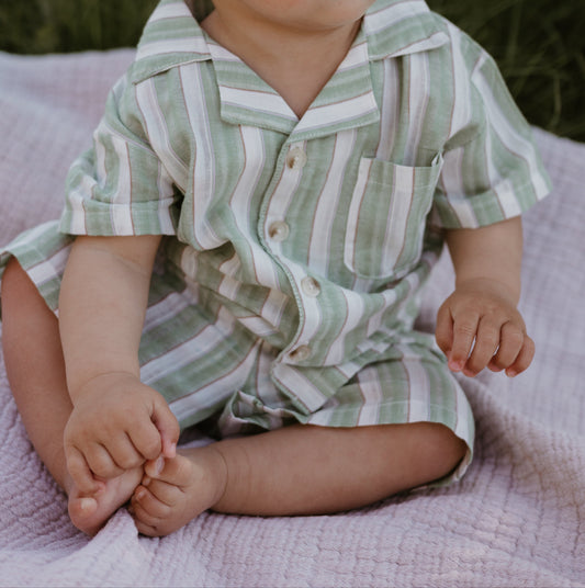 LinoBreeze™ – Zacht Gestreept Setje van Katoen – Baby Zomer Outfit