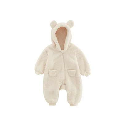 SnugTails™ – Baby fleece onesie – Zacht, veilig en super fotogeniek