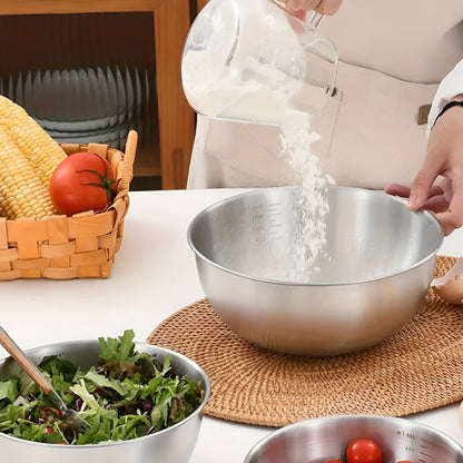 Mixora™ – Mengkommen van Roestvrij Staal – Set van Drie