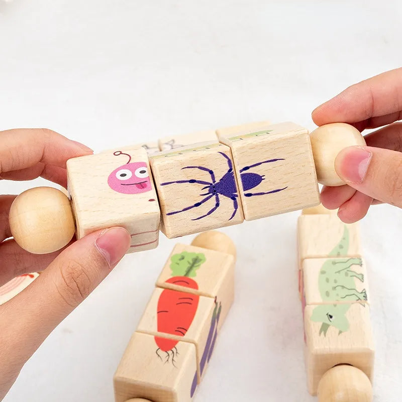 4Ever Wood™  - Roterende Peuter Puzzel - Draai & Leer