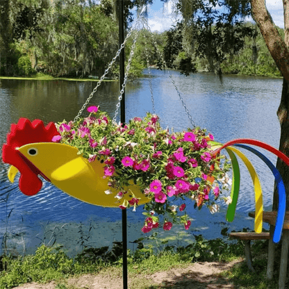 CluckPlanter™ – Hangende Plantenbak in Kippendesign – Kleurrijke Tuin Decoratie