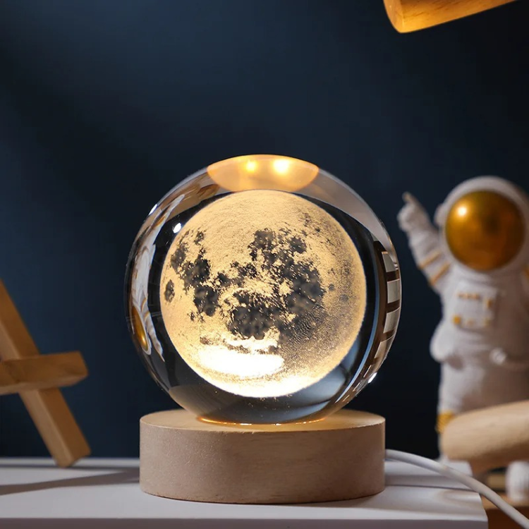 CelestiGlow™ – Betoverende Glaslamp met Hemelontwerp – LED Tafellamp