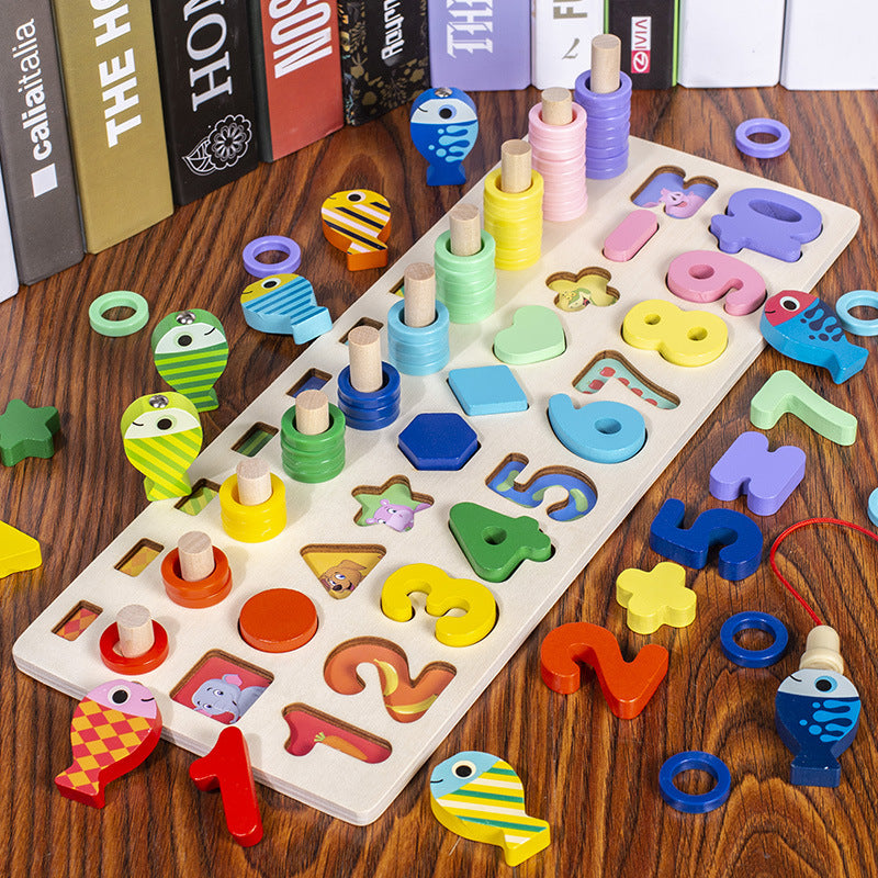 4Ever Wood™ - Catch & Count Montessori - Vang, tel en leer