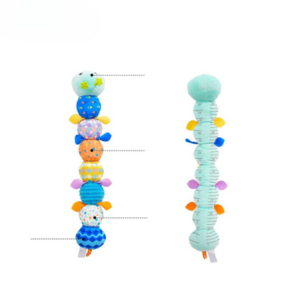 HappyHug™ Rups – Educatief & Speels - Sensorische pluche rammelaar en muziek rups