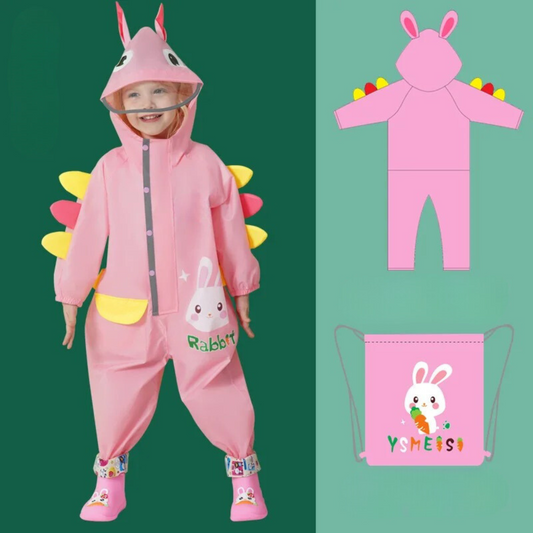 RainyRoar™ – Waterdichte Kinder Poncho – Leuke Regenjas met Print