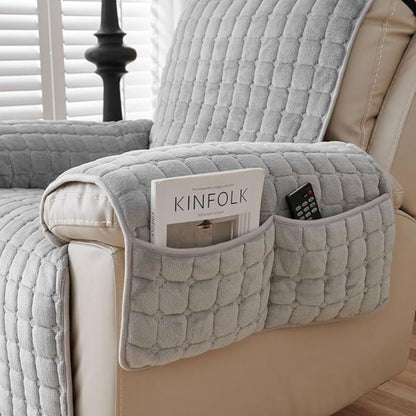 ReclineGuard™ – Antislip Microfiber Relaxfauteuil Hoes – Zachte Bescherming Met Opbergvak