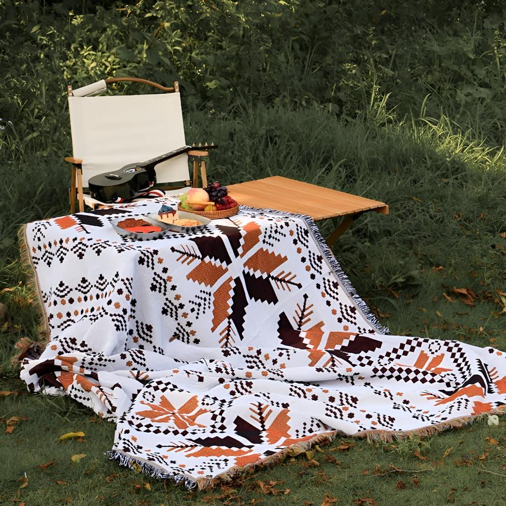 DesertVibe™ – Marokkaans Boho Picknickkleed – Bohemian buitenmat