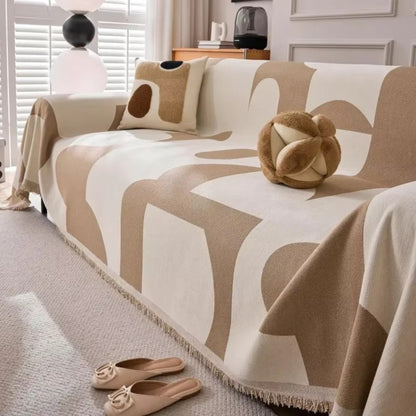 ChenilleChic™ – Dubbelzijdige Boho Bankcover – Luxe Warmte & Bescherming