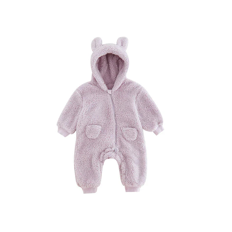 SnugTails™ – Baby fleece onesie – Zacht, veilig en super fotogeniek