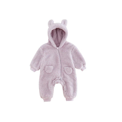 SnugTails™ – Baby fleece onesie – Zacht, veilig en super fotogeniek
