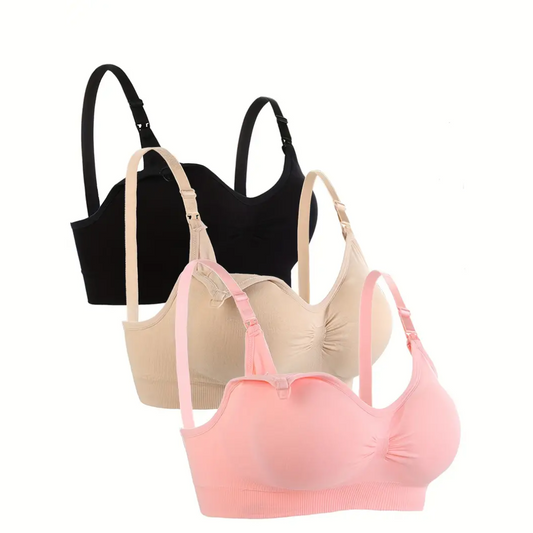 MamaNest™ – Naadloze Voedingsbeha 3-Pack – Comfort voor Moeders