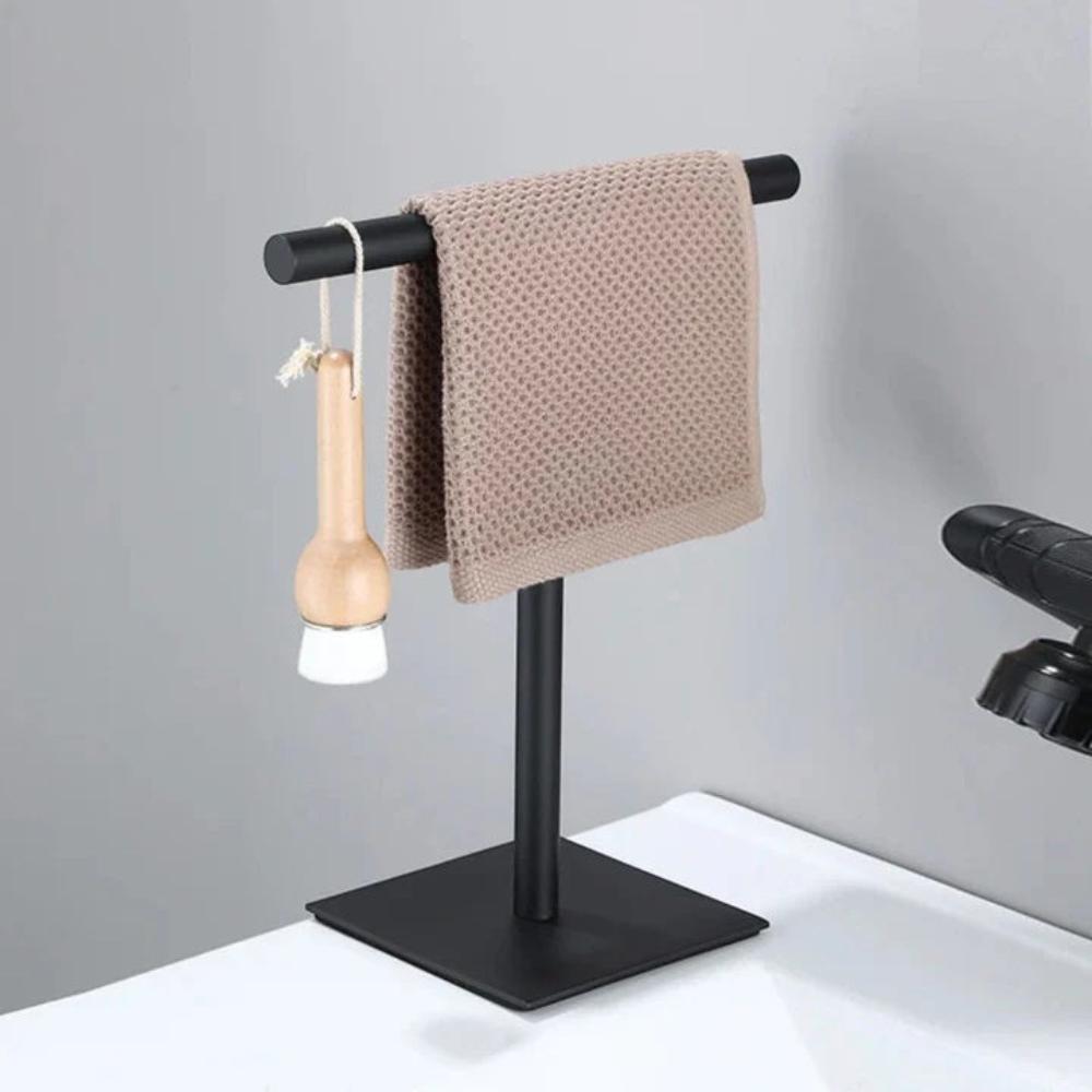 CounterTowelLuxe™ – Vrijstaand Handdoekrek voor Aanrecht – Stabiele Badkamer Handdoekhouder