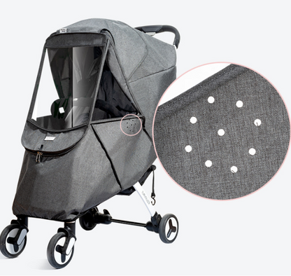WeatherGuard™ – Universele Kinderwagen Regencover – Wind- en Weerbestendige Bescherming