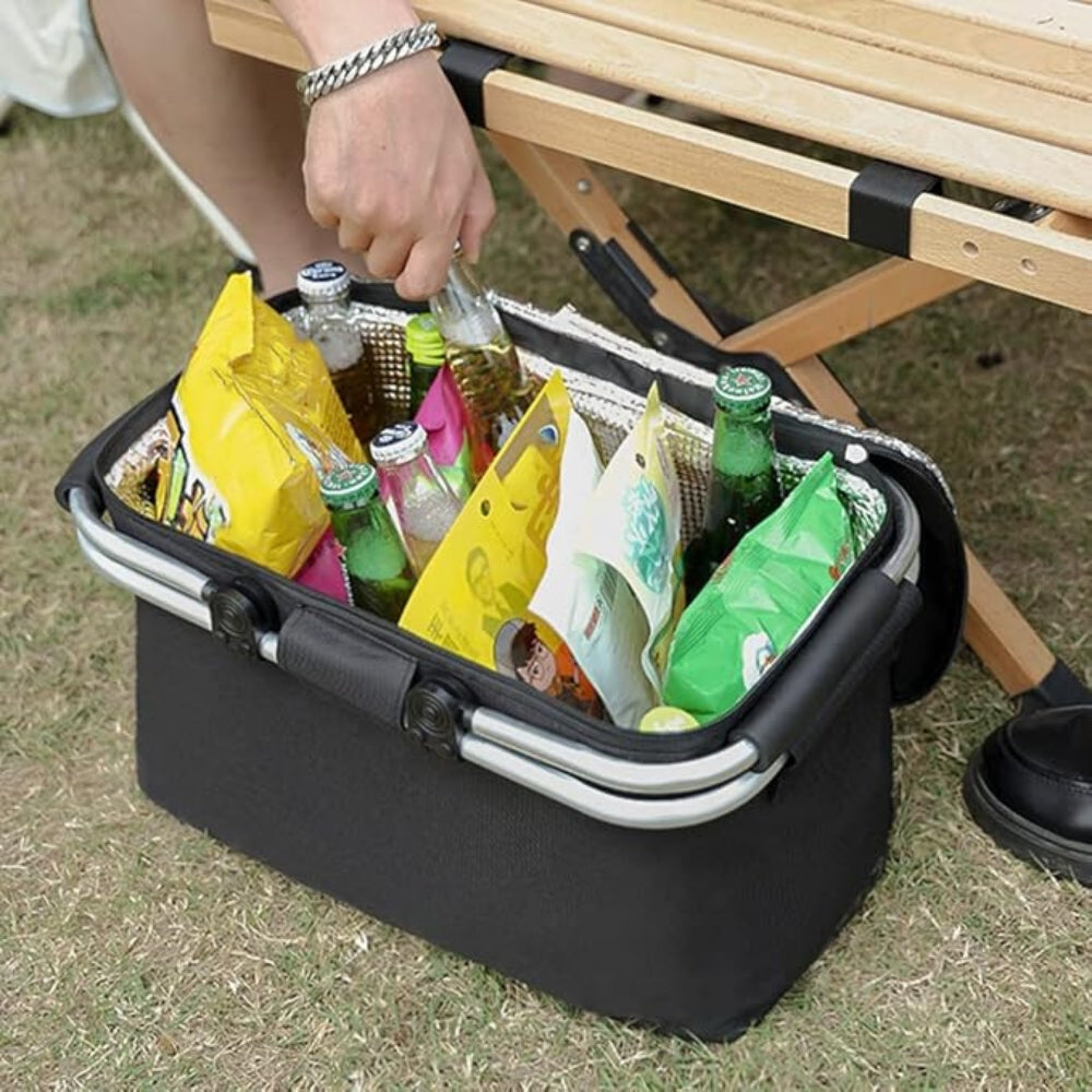 PackNest™ – Opvouwbare Lekvrije Picknickmand – Geïsoleerde Outdoor Tas
