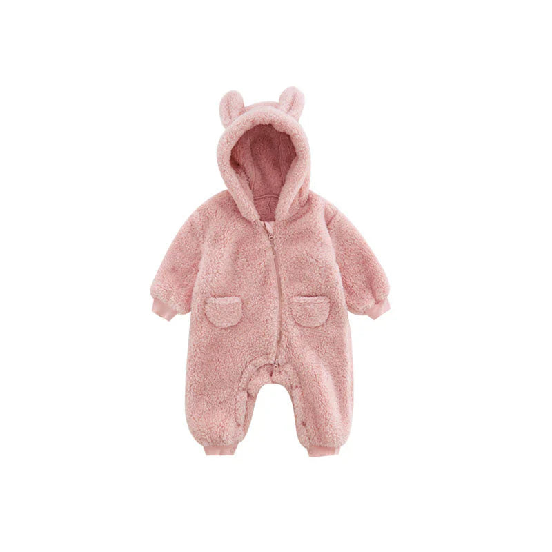 SnugTails™ – Baby fleece onesie – Zacht, veilig en super fotogeniek