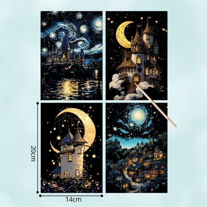 LightMuse™ – Oplichtende Kraskaarten Set – Creatief Ontspanningsspeelgoed