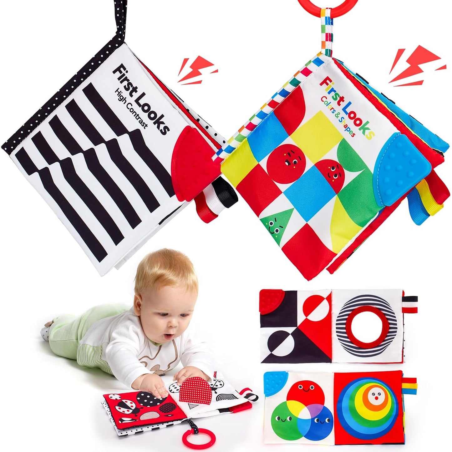 SensiTale™ – Montessori Voelboek met Hoog Contrast – Sensorisch Babyboekje