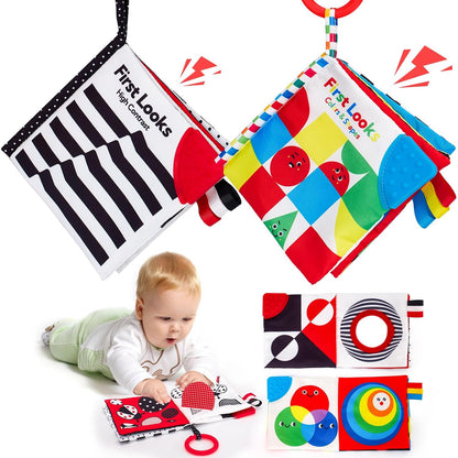 SensiTale™ – Montessori Voelboek met Hoog Contrast – Sensorisch Babyboekje