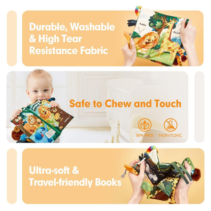 SensiTale™ – Montessori Voelboek met Hoog Contrast – Sensorisch Babyboekje