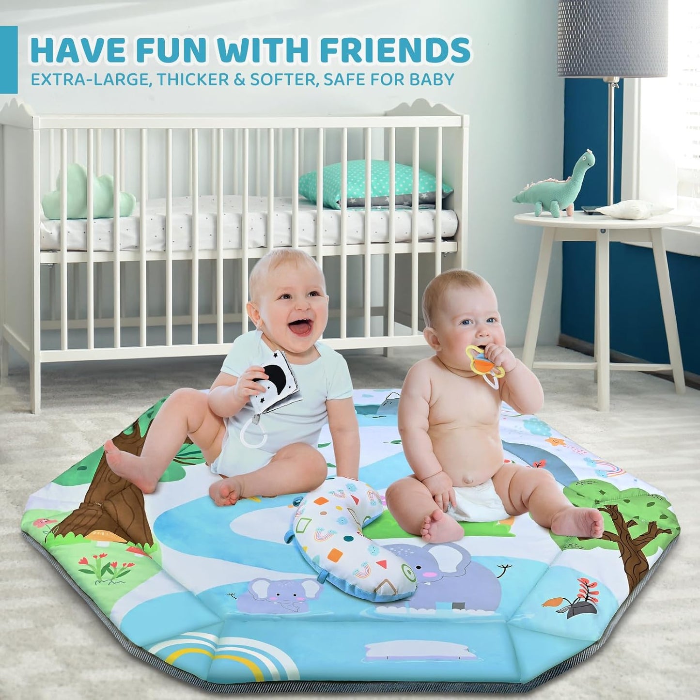 SensoryHaven™ – Baby speelkleed met 6 speeltjes – Buikligging en ballenpret