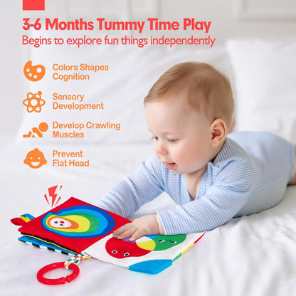 SensiTale™ – Montessori Voelboek met Hoog Contrast – Sensorisch Babyboekje