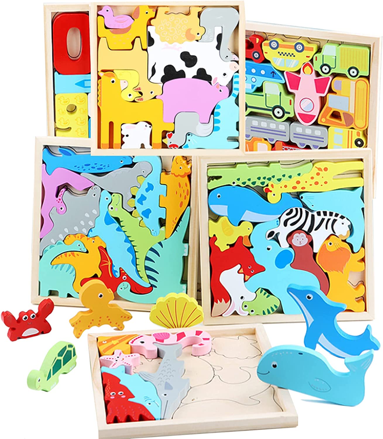 4Ever Wood PuzzelPals™ – Spelend Ontwikkelen - Houten Puzzel