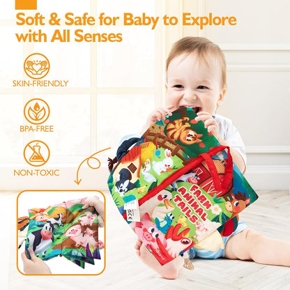 SensiTale™ – Montessori Voelboek met Hoog Contrast – Sensorisch Babyboekje