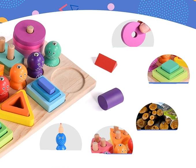 ColorCatch™ – Creatief Visspel voor Kinderen – Educatief Houten Spel