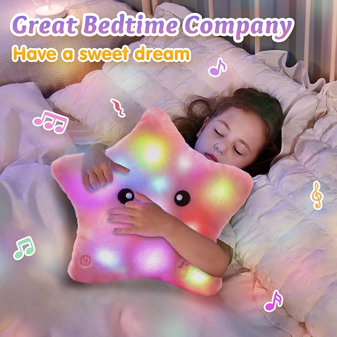 StarSnuggle™ – Lichtgevend LED Sterkussen – Magisch Nachtlamp Knuffelkussen