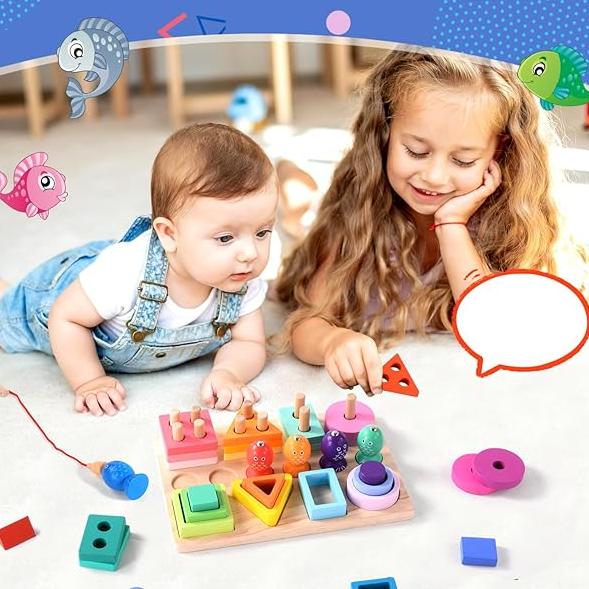 ColorCatch™ – Creatief Visspel voor Kinderen – Educatief Houten Spel