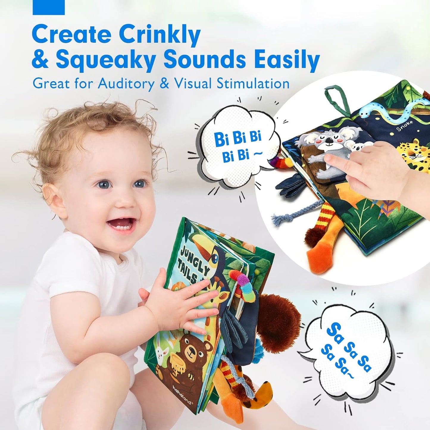 SensiTale™ – Montessori Voelboek met Hoog Contrast – Sensorisch Babyboekje