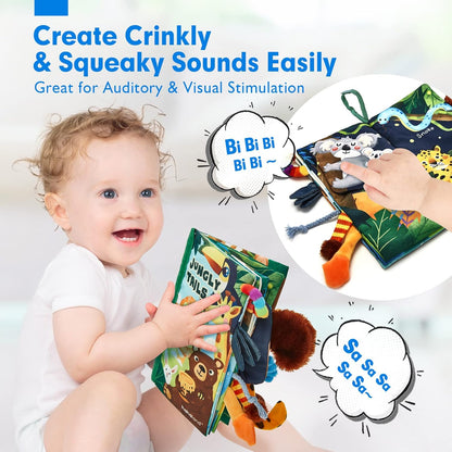SensiTale™ – Montessori Voelboek met Hoog Contrast – Sensorisch Babyboekje