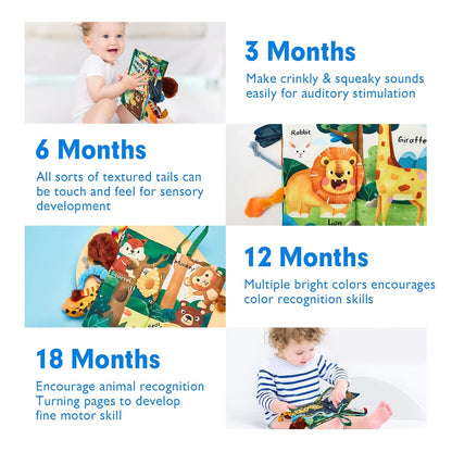 SensiTale™ – Montessori Voelboek met Hoog Contrast – Sensorisch Babyboekje