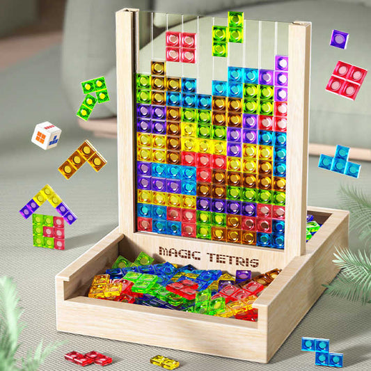 WoodLogic™ – Duurzaam Houten Puzzelbord – Educatief Familiebordspel
