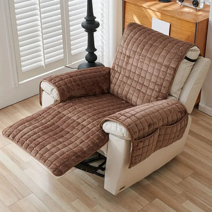 ReclineGuard™ – Antislip Microfiber Relaxfauteuil Hoes – Zachte Bescherming Met Opbergvak