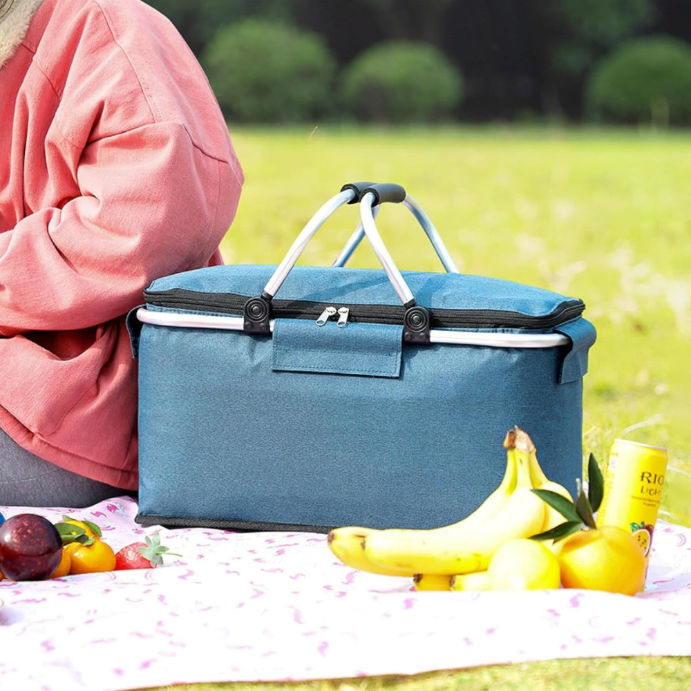 PackNest™ – Opvouwbare Lekvrije Picknickmand – Geïsoleerde Outdoor Tas