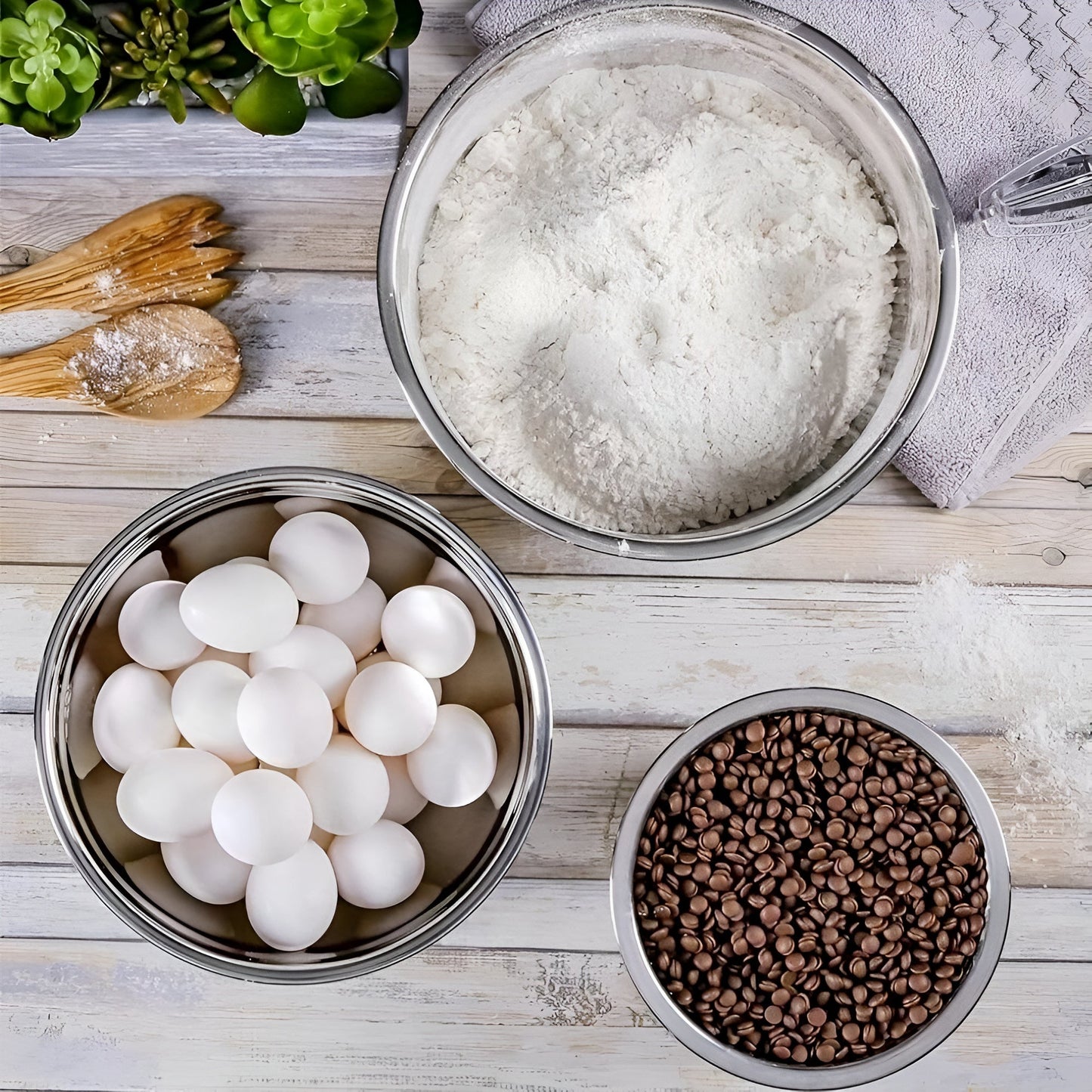 Mixora™ – Mengkommen van Roestvrij Staal – Set van Drie