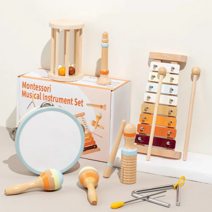 HarmonyBell™ – Houten Baby Rammelaar met Zachte Klanken – Montessori Speelgoed