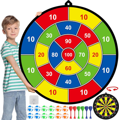 TargetChamp™ – Groot Dubbelzijdig Kinder Dartbord – Educatief Actief Speelplezier
