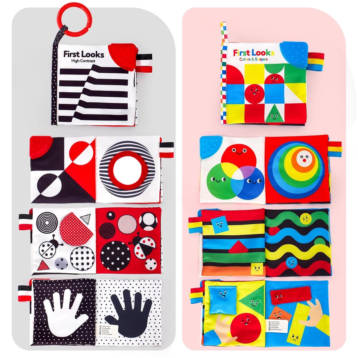 SensiTale™ – Montessori Voelboek met Hoog Contrast – Sensorisch Babyboekje