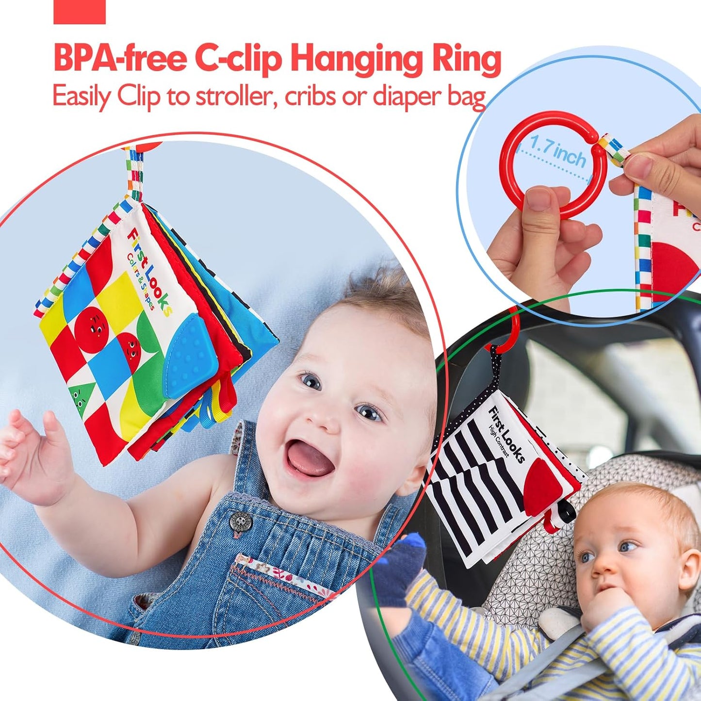SensiTale™ – Montessori Voelboek met Hoog Contrast – Sensorisch Babyboekje