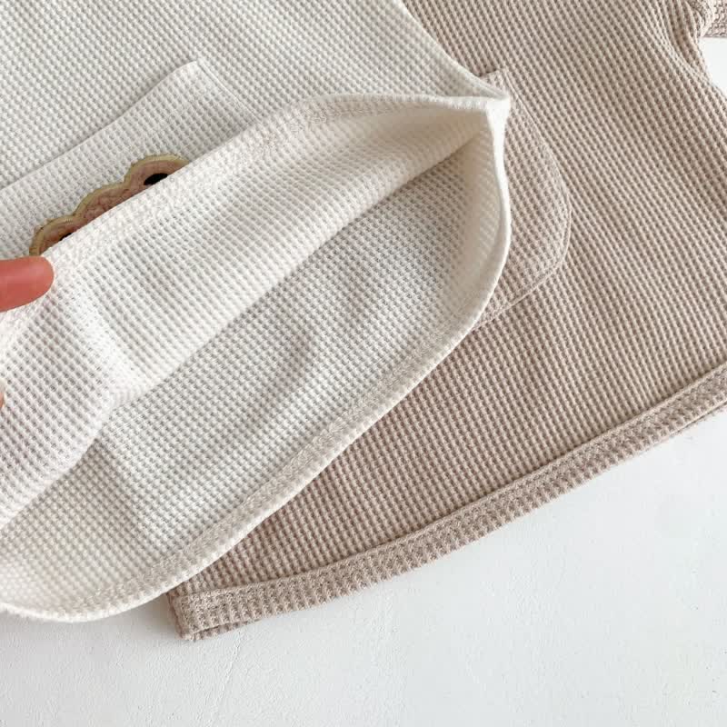 WaffleBear™ – Gebreide Trui en Broek Set met Berenmotief – Warme Baby Outfit