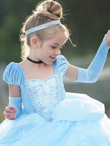 GlimmerElla™ – Zachte Sprookjesjurk met Stretch – Meisjes Prinses Jurk