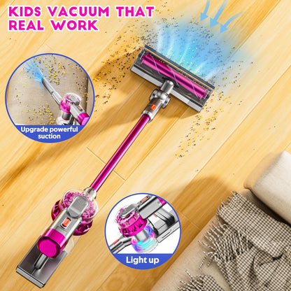 CleanWhizz™ – Realistische Speelgoedstofzuiger met Licht & Geluid – 4-in-1 Schoonmaakplezier