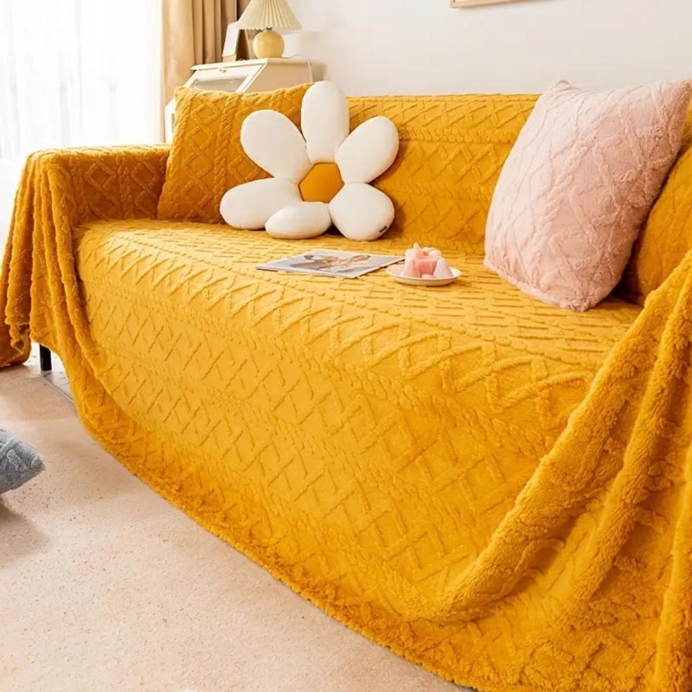 WaffleCashmere™ – Wafel Cashmere Bankcover – Luxe Warmte & Volledige Bescherming