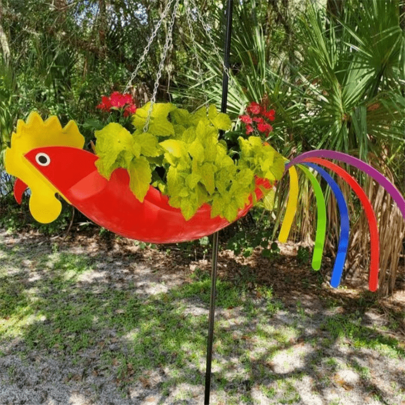 CluckPlanter™ – Hangende Plantenbak in Kippendesign – Kleurrijke Tuin Decoratie