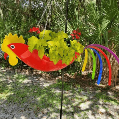 CluckPlanter™ – Hangende Plantenbak in Kippendesign – Kleurrijke Tuin Decoratie