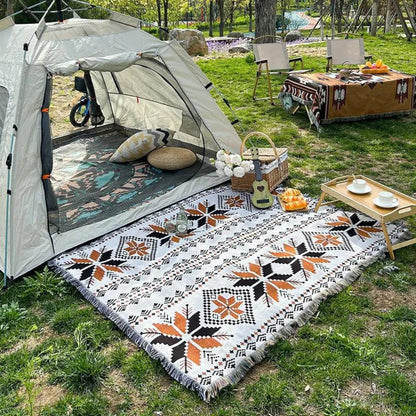 DesertVibe™ – Marokkaans Boho Picknickkleed – Bohemian buitenmat