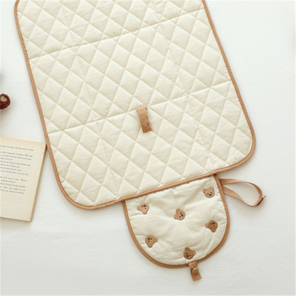 BearFold™ – Opvouwbare Baby Verschoonmat – Praktische Berenmotief Onderlegger